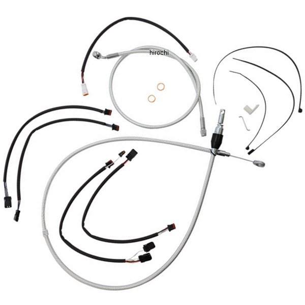 【セール特価】 コントロールケーブル キット 15-17インチ エイプハンガー用 18年-22年 FXFB Sterling Chromite2