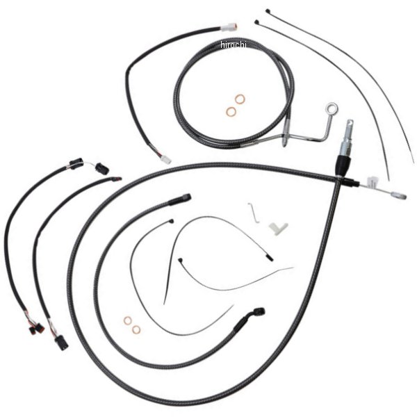 コントロールケーブル キット 12-14インチ エイプハンガー用 21年-22年 FLTR KARBONFIBR