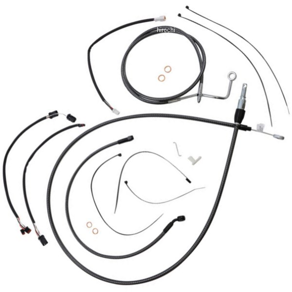 コントロールケーブル キット 15-17インチ エイプハンガー用 21年-22年 FLTR KARBONFIBR