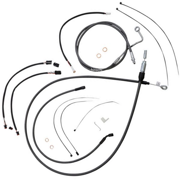 【セール特価】 コントロールケーブル キット 12-14インチ エイプハンガー用 21年-22年 FLHR KARBONFIBR