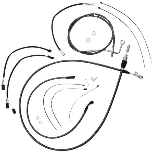 【セール特価】 コントロールケーブル キット 15-17インチ エイプハンガー用 21年-22年 FLHR KARBONFIBR