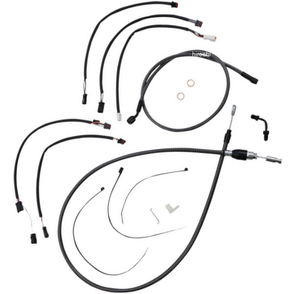 コントロールケーブル キット 15-17インチ エイプハンガー用 18年-22年 FXFB KARBONFIBR