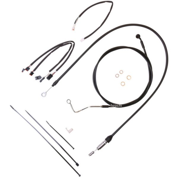 コントロールケーブル キット XR 12-14インチ エイプハンガー用 21年-22年 FLHR 黒/黒