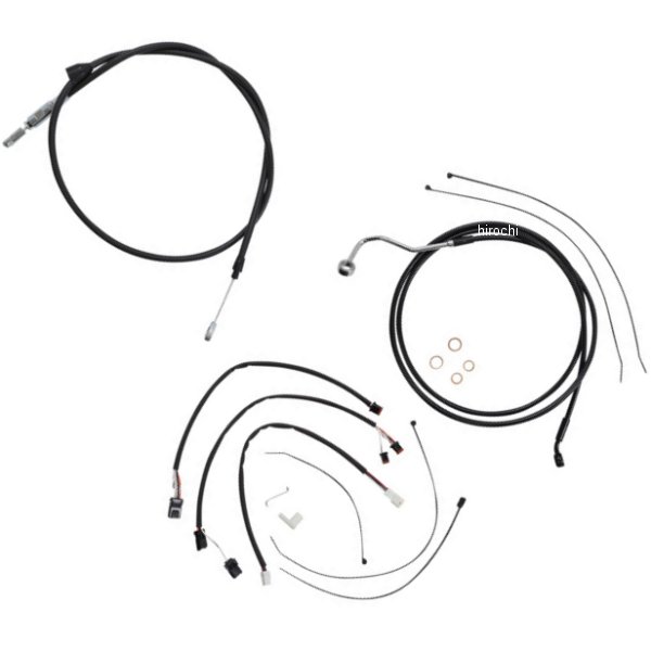 コントロールケーブル キット XR 15-17インチ エイプハンガー用 21年-22年 FLHR 黒/黒