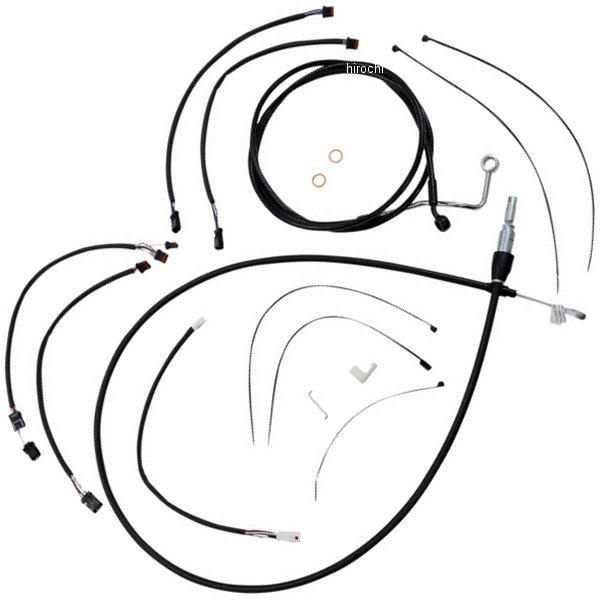 コントロールケーブル キット XR 12-14インチ エイプハンガー用 21年-22年 FLHRXS 黒/黒