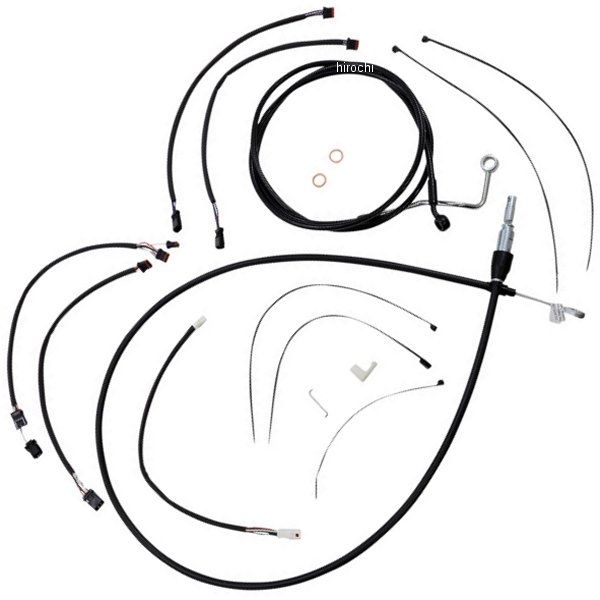 コントロールケーブル キット XR 15-17インチ エイプハンガー用 21年-22年 FLHRXS 黒/黒