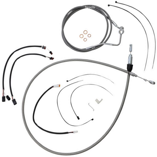 コントロールケーブル キット XR 15-17インチ エイプハンガー用 21年-22年 FLTRX ステン/クローム