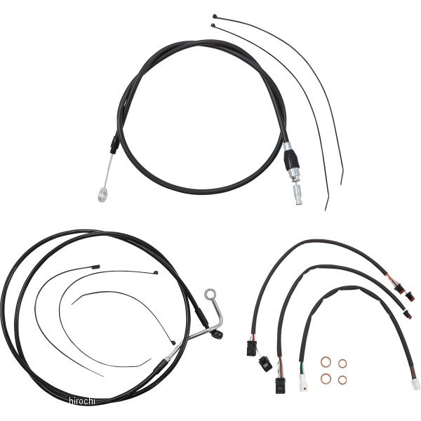 コントロールケーブル キット XR 15-17インチ エイプハンガー用 21年-22年 FLTRX、FLTRK 黒/黒