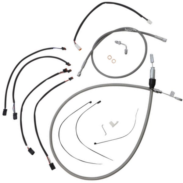 コントロールケーブル キット XR 12-14インチ エイプハンガー用 18年-22年 ソフテイル ステンレス