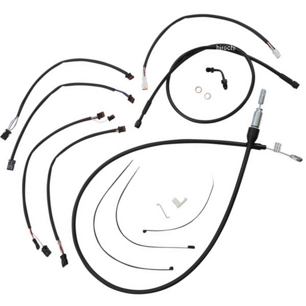 コントロールケーブル キット XR 12-14インチ エイプハンガー用 18年-22年 ソフテイル 黒