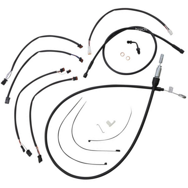 コントロールケーブル キット XR 15-17インチ エイプハンガー用 18年-22年 ソフテイル 黒