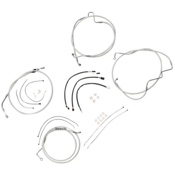 コントロールケーブル キット 12-14インチ エイプハンガー用 21年-22年 FLHT、FLHX Sterling Chromite2