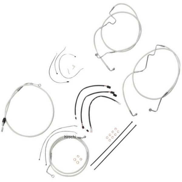 コントロールケーブル キット 15-17インチ エイプハンガー用 21年-22年 FLHT、FLHX Sterling Chromite2