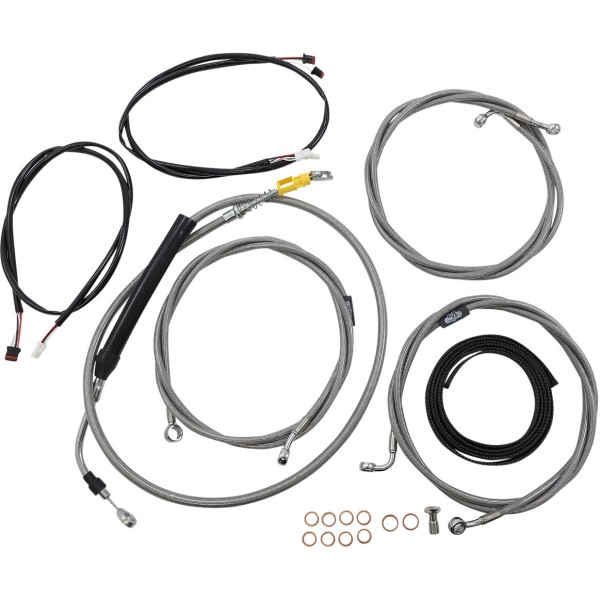 ブレーキラインキット 21年-22年 ハーレー FLHRXS ABS シルバー