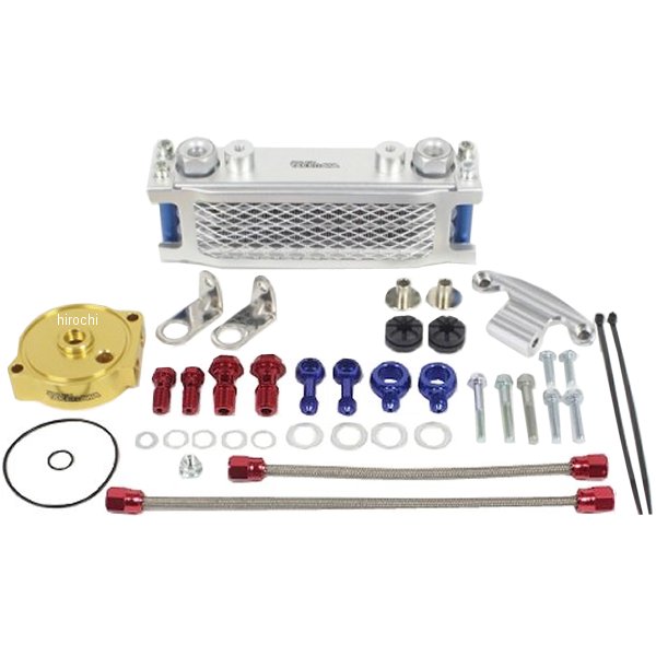 コンパクトクールキット (スーパーヘッド4V＋R/オイルフィルターアダプター用) KSR110、Z125 3フィン4オイルライン