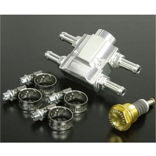 インラインサーモユニットキット ラバーホース用 シルバー 汎用