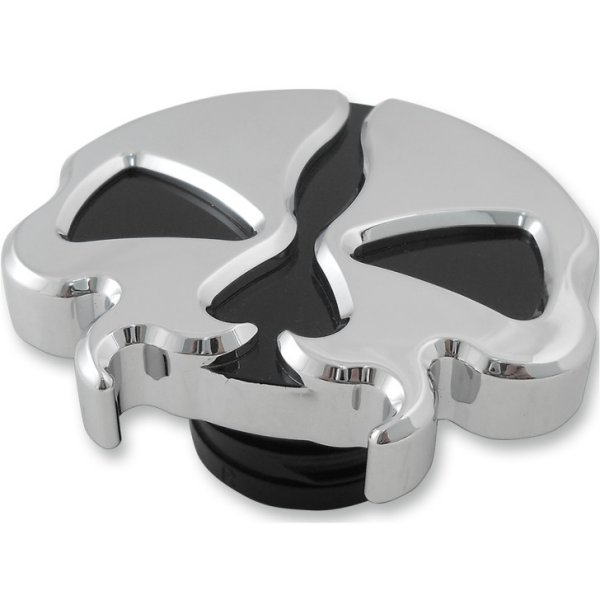 ガスキャップ ベント無し スプリットスカル 96年以降 クローム