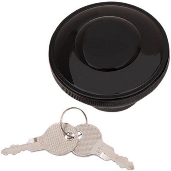 ガスキャップ ベント無し ねじ込み式カギ付き 96年以降 黒