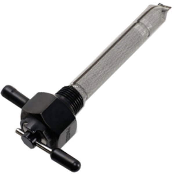 フューエルバルブ ペットコック 180°内側3/8"NPT六角 黒