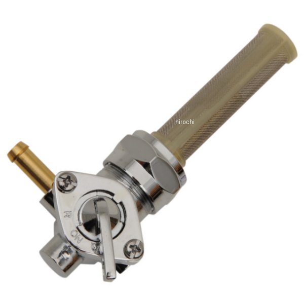 フューエル ペットコック 90°前方 22mm 75年-95年 ハーレー クローム