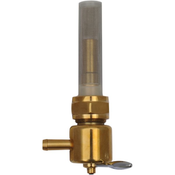 フューエル ペットコック 5/16" 後方 ラウンド ブロンズ