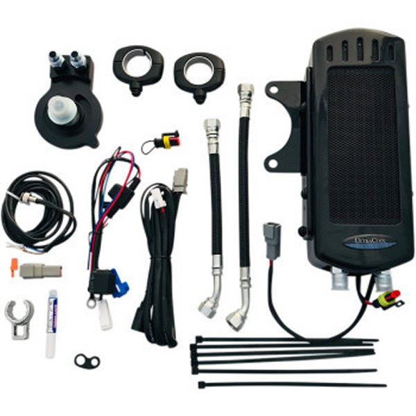 【セール特価】 オイルクーラーキット サイド取付 02年-03年 XL 黒(つや有り)