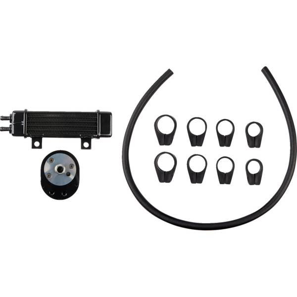 オイルクーラーキット スリムライン 6列 20年-21年 ハーレー FLTRK 黒