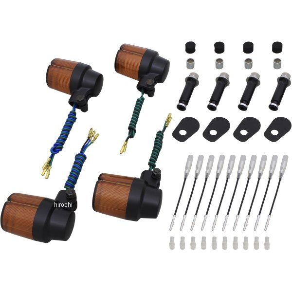 ウインカーセット スーパーバイク 00年以前 ZRX1100 黒/オレンジ