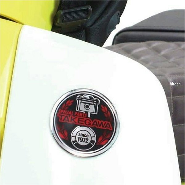 TAKEGAWA円形エンブレム 2枚1セット レッド