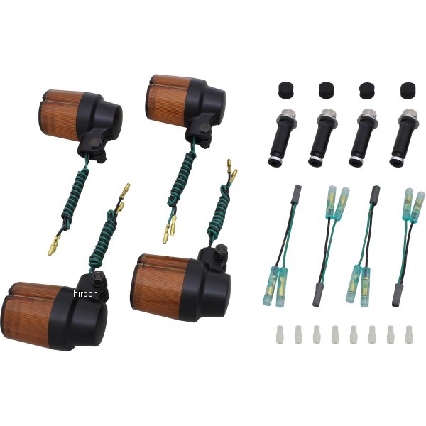 ウインカーセット スーパーバイク 98年 GSX400 インパルス 黒/オレンジ