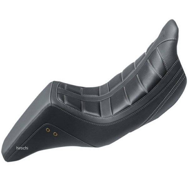 シート スクエアバッグ ワンピース 08年-21年 ツーリング タックロール 黒/グレーステッチ