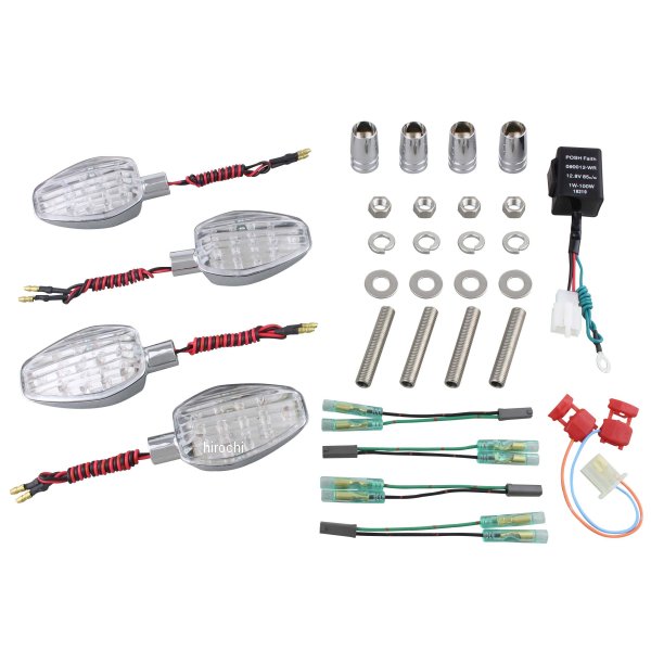 ポッシュ POSH LEDウインカー ライトウエイト -98年 GSX400インパルス メッキ/クリア