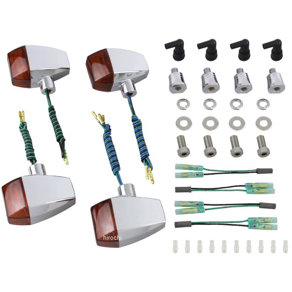 ポッシュ POSH ウインカーキット ZRタイプ クリスタルカット GSX1400 イナズマ1200/400 メッキ/オレンジ