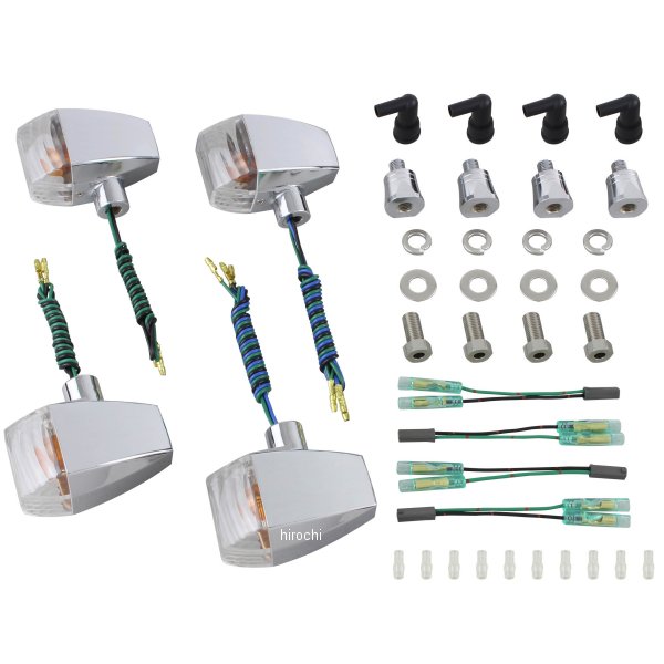 ポッシュ POSH ウインカーキット ZRタイプ クリスタルカット GSX1400 イナズマ1200/400 メッキ/クリア