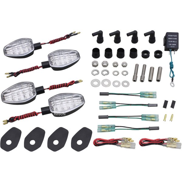 ライトウェイトLEDウインカーセット 16年-19年 GSX-S1000F 黒/クリア