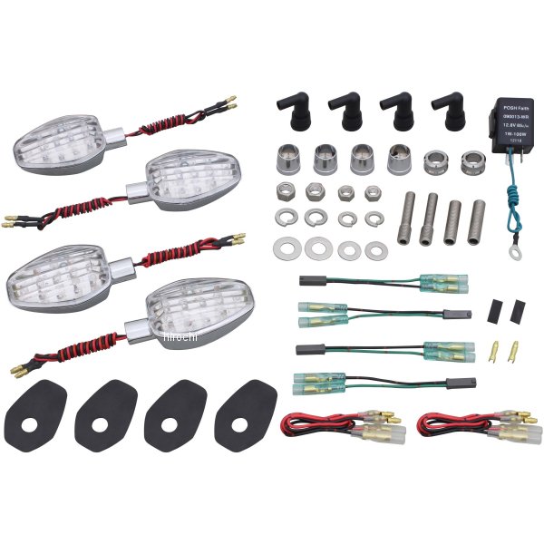 ライトウェイトLEDウインカーセット 16年-19年 GSX-S1000F メッキ/クリア