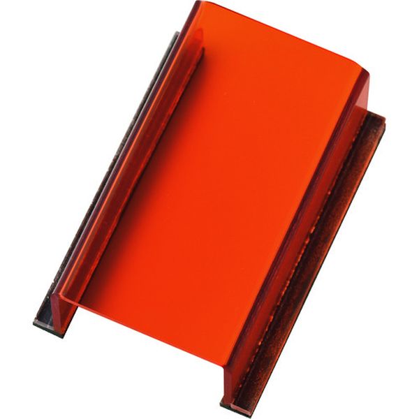 スイッチカバー標識 透明オレンジ無地タイプ 80×40×34mm アクリル製