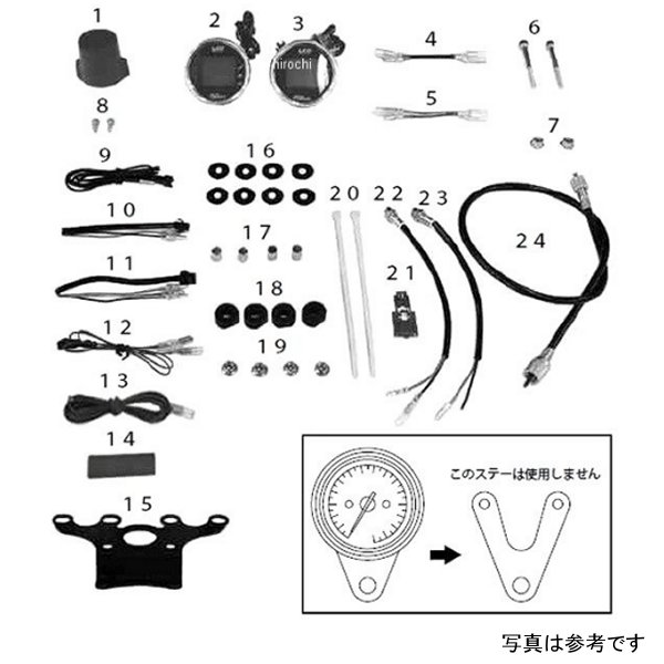 LCDスピード&タコメーターステーセット