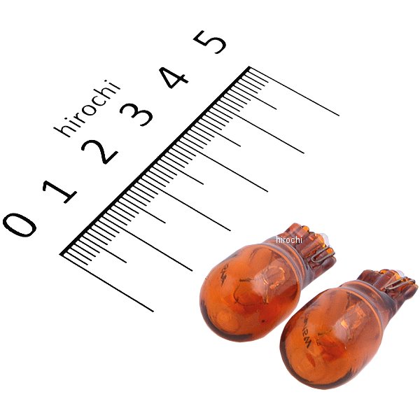 T13 ウエッジバルブ 12V15W 汎用 2個入り オレンジ