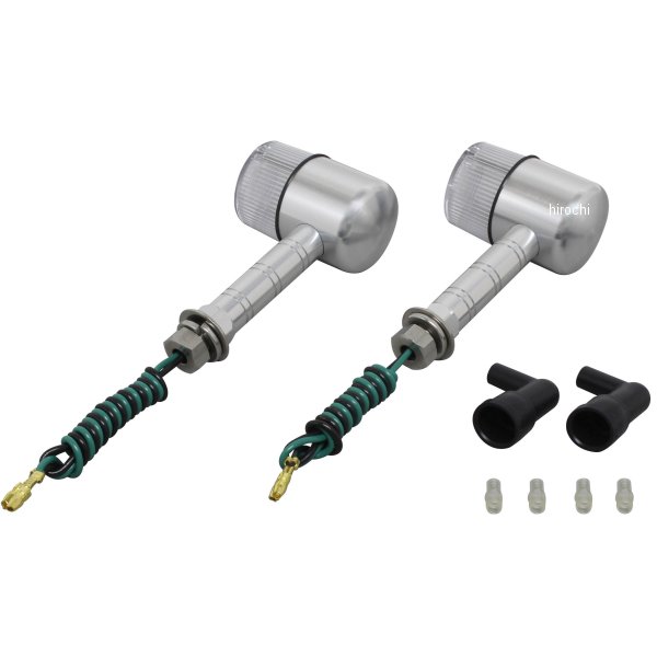 ポッシュ POSH アルミマシンドウインカー71 スーパーロングステー シングル球 シルバー/クリア