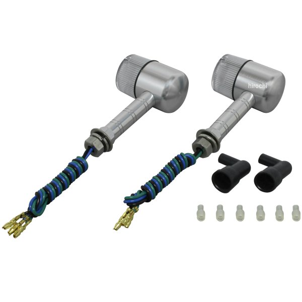 ポッシュ POSH アルミマシンドウインカー71 スーパーロングステー ダブル球 シルバー/クリア