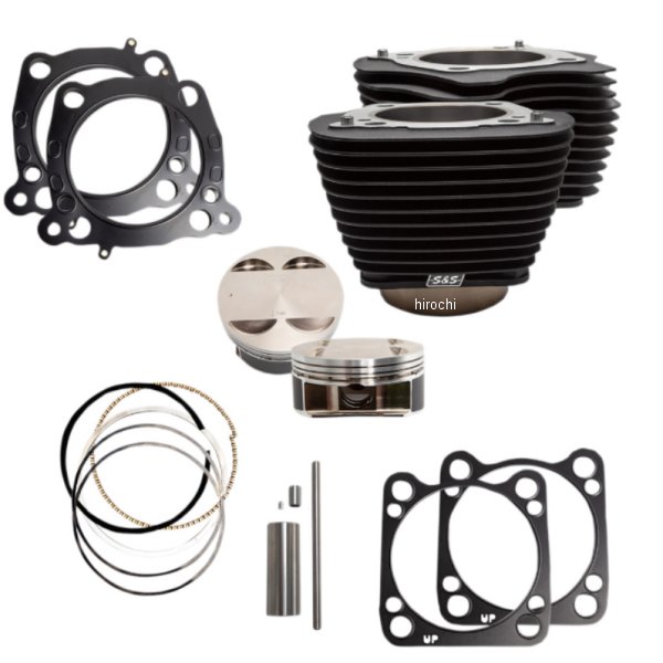 【セール特価】 124 ビックボアキット M8 107 ハイライトなしフィン リンクルブラック