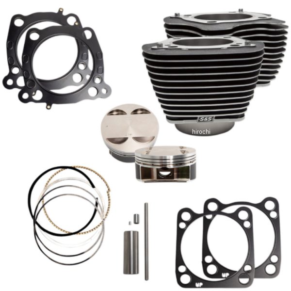 【セール特価】 124 ビックボアキット M8 107 ハイライトフィン リンクルブラック