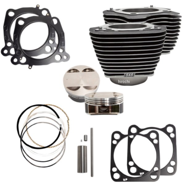 【セール特価】 128 ビックボアキット M8 114/117 ハイライトなしフィン リンクルブラック