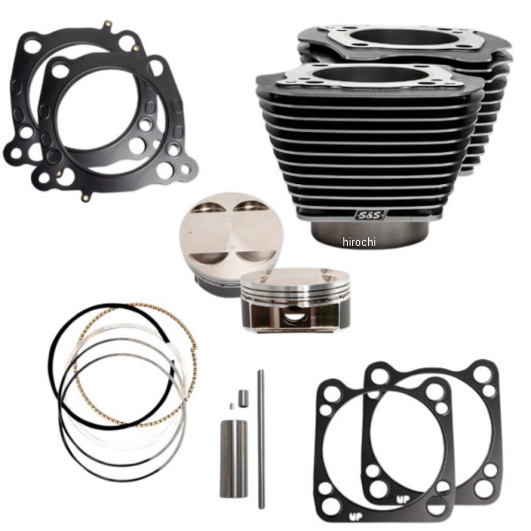 【セール特価】 128 ビックボアキット M8 114/117 ハイライトフィン ブラック