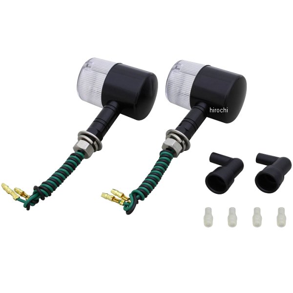 ミドルマシンドウインカー 71タイプ ロングステー S球 バルブ無し 黒/クリア