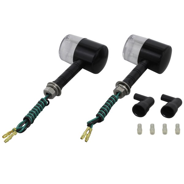 ポッシュ POSH ミドルマシンドウインカー71 スーパーロングステー シングル球 黒/クリア