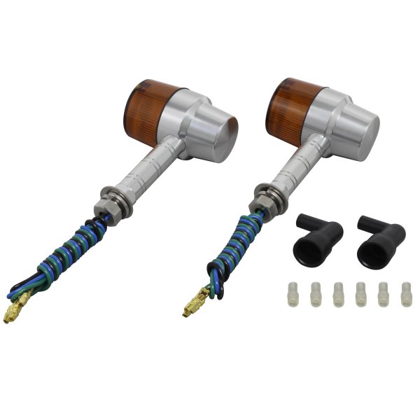 ポッシュ POSH ミドルマシンドウインカースーパーバイク スーパーロングステー ダブル球 シルバー/オレンジ