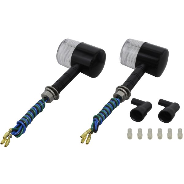 ポッシュ POSH ミドルマシンドウインカー71 スーパーロングステー ダブル球 黒/クリア