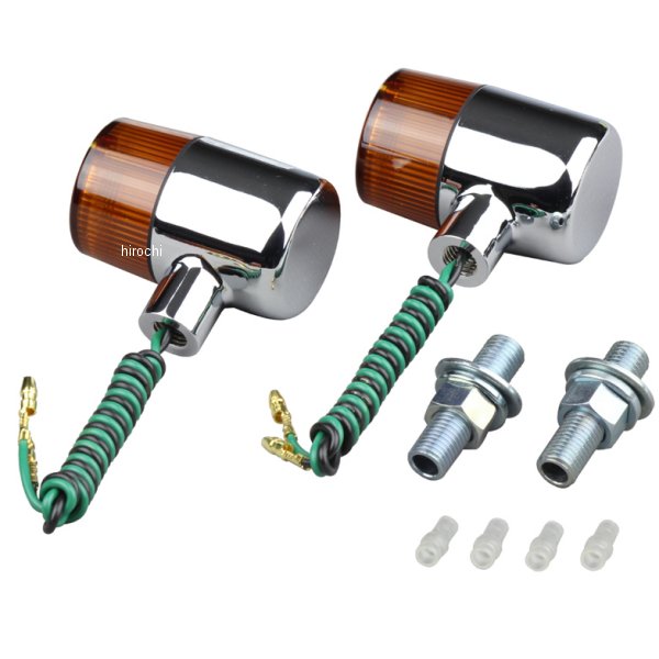 ポッシュ POSH ウインカー クラシカル 71タイプ シングル球 メッキ/オレンジ 2個入り